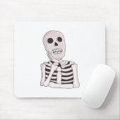 思慮深いスカル マウスパッド (マウス)