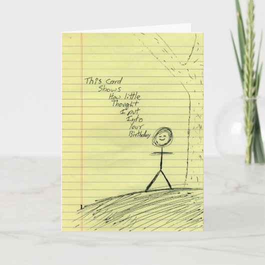 思慮深いバースデー・カード カード (正面)