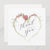 思慮深いフローラハート書 サンキューカード (正面/裏面)