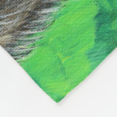 思慮深いブラウン絵画ベア フリースブランケット (角)