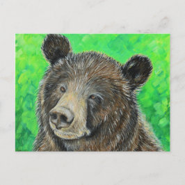 思慮深いブラウン絵画ベア ポストカード