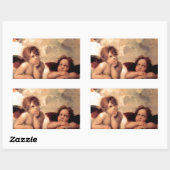 思慮深い天使の製品 長方形シール (シート)