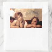 思慮深い天使の製品 長方形シール (バッグ)