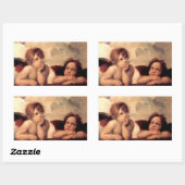 思慮深い天使の製品 長方形シール (シート)