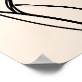 思慮深い女の子 – Line Art ポスター (角)