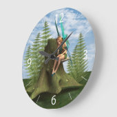 思慮深い妖精 ラージ壁時計 (傾斜)