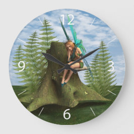思慮深い妖精 ラージ壁時計