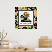 思慮深い子ども向けBoho額縁のアートを望む ポスター (キッチン)