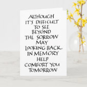 ***思慮深い悔やみや弔慰***友人またはファミリーカード カード (黄色い花)