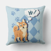 思慮深い柴犬 クッション (裏面)