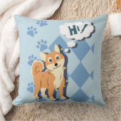 思慮深い柴犬 クッション (ブランケット)