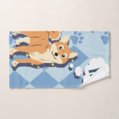 思慮深い柴犬 バスタオルセット (ハンドタオル)