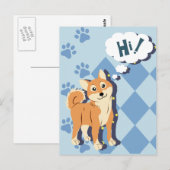 思慮深い柴犬 ポストカード (正面/裏面)