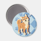 思慮深い柴犬 マグネット (正面/裏面)