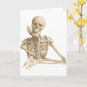 思慮深い骨格 カード (黄色い花)