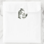 思慮深い骸骨 ラウンドシール (バッグ)