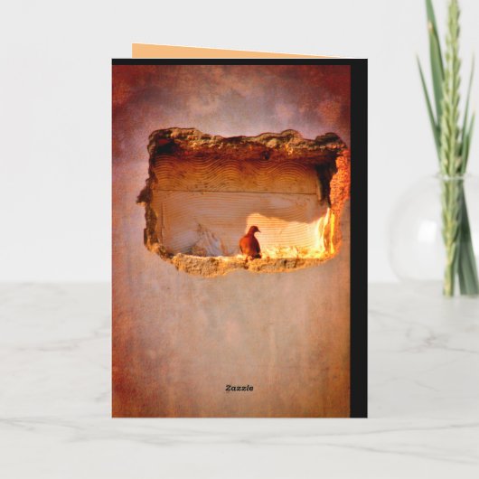 思慮深い鳩 カード (裏面)