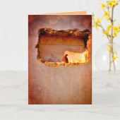 思慮深い鳩 カード (黄色い花)