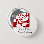 思慮深く投票、投票労働 缶バッジ (正面&裏面)