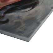 思慮深インスパイアい若い女性のレトロポートレート カッティングボード (角)