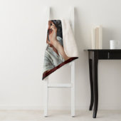 思慮深インスパイアい若い女性のレトロポートレート シェルパブランケット (インサイチュ)