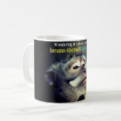 思慮深考えいサルおもしろい引用文 コーヒーマグカップ (正面左)