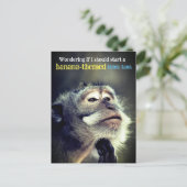 思慮深考えいサルおもしろい引用文 シーズンポストカード (スタンド正面)