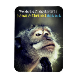 思慮深考えいサルおもしろい引用文 マグネット