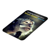 思慮深考えいサルおもしろい引用文 マグネット (左側)