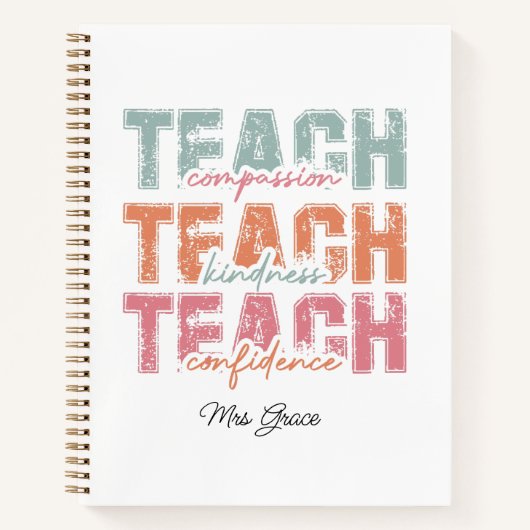 思教えいやりの親切パーソナライズされた先生 ノートブック (正面)