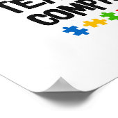 思教えいやり自閉症意識パズルApple ポスター (角)