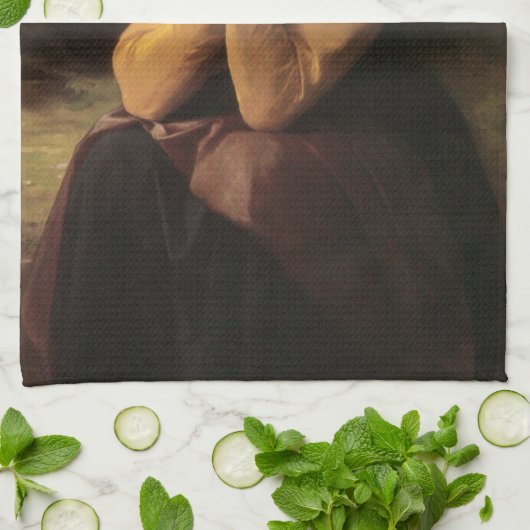 思春期の少女のミグノンの無実ブーゲロー キッチンタオル (折り畳み)