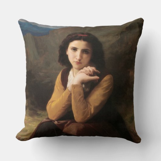 思春期の少女のミグノンの無実ブーゲロー クッション (正面)