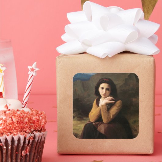 思春期の少女のミグノンの無実ブーゲロー スクエアシール (パーティー)