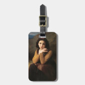 思春期の少女のミグノンの無実ブーゲロー ラゲッジタグ (正面縦)