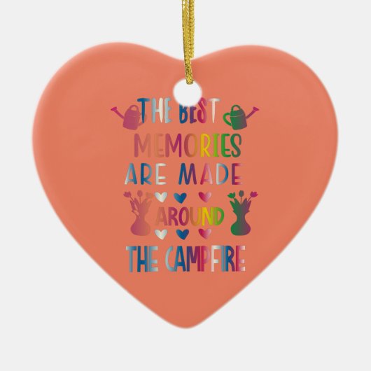 思最高のい出がのまわりに焚く セラミックオーナメント (正面)