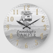 思最高のい出が輝くキャンパーカスタム ラージ壁時計 (正面)