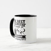 思最高のい出は家族のキャンプで作らカスタムれる マグカップ (正面左)