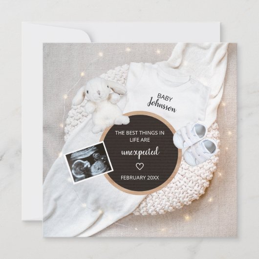 思最高のわぬ写真の妊娠 案内状 (正面)