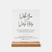 思澄んカスタムい出を愛する記念結婚碑 アクリルサイン (正面)