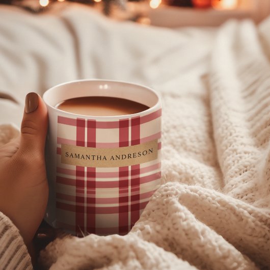 思素朴想 | Farmhouse Red Plaidを受け入れる コーヒーマグカップ