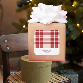 思素朴想 | Farmhouse Red Plaidを受け入れる スクエアシール