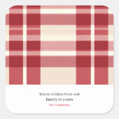 思素朴想 | Farmhouse Red Plaidを受け入れる スクエアシール (正面)