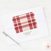 思素朴想 | Farmhouse Red Plaidを受け入れる スクエアシール (封筒)