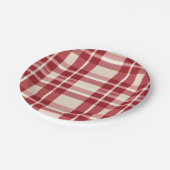 思素朴想 | Farmhouse Red Plaidを受け入れる ペーパープレート (アングル)
