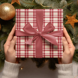 思素朴想 | Farmhouse Red Plaidを受け入れる ラッピングペーパー