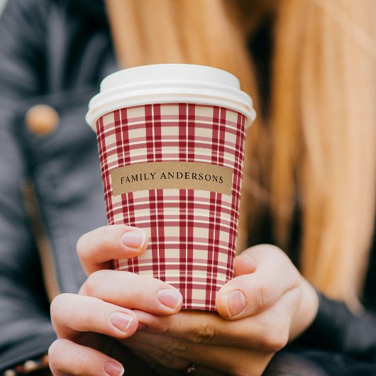 思素朴想 | Farmhouse Red Plaidを受け入れる 紙コップ