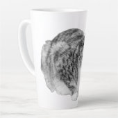 思索するヒゲ カフェラテマグ (左アングル)