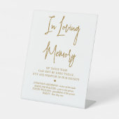 思結婚い出エレガントの記念金ゴールド 台座サイン (正面)