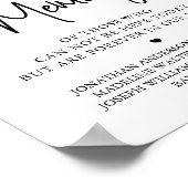 思結婚い出パーソナライズされたの記念 ポスター (角)